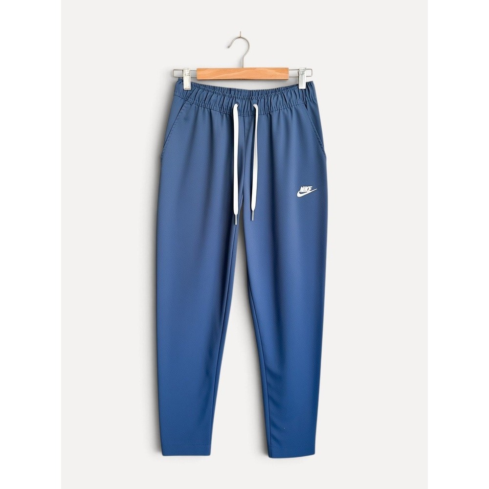 Nike Tapered Joggers Sportswear Athleisure Small Blue Elastic Drawstring Pants